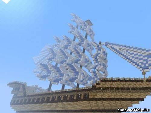 Карта корабль для minecraft