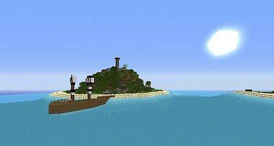 Карта "пиратский остров" для Minecraft