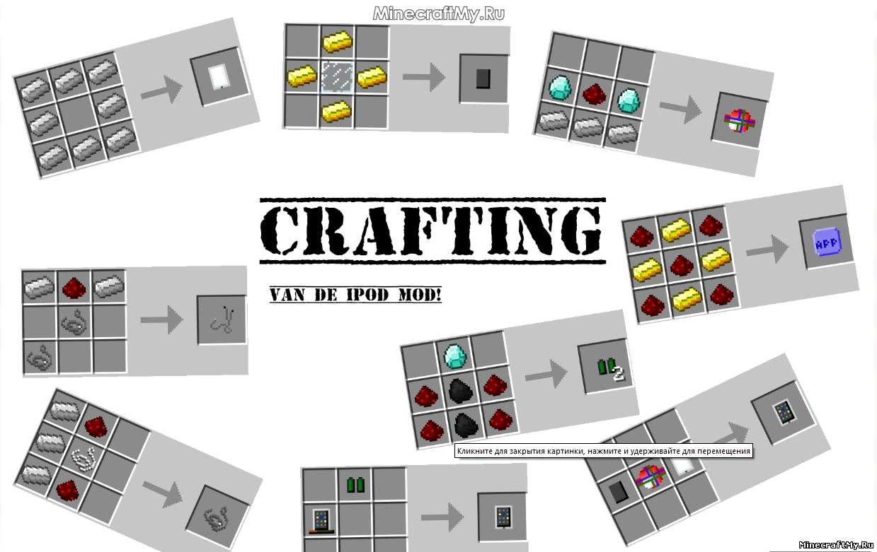 IPodMod 1.4.7 - Мод на Айпад в майнкрафт
