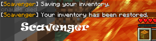 Плагин Scavenger v1.19b [1.5.1] (Для VIP игроков инвентарь сохраняется)