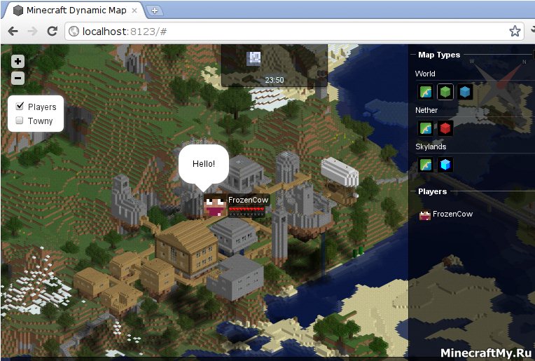 Мод Dynmap для Minecraft 1.5.2