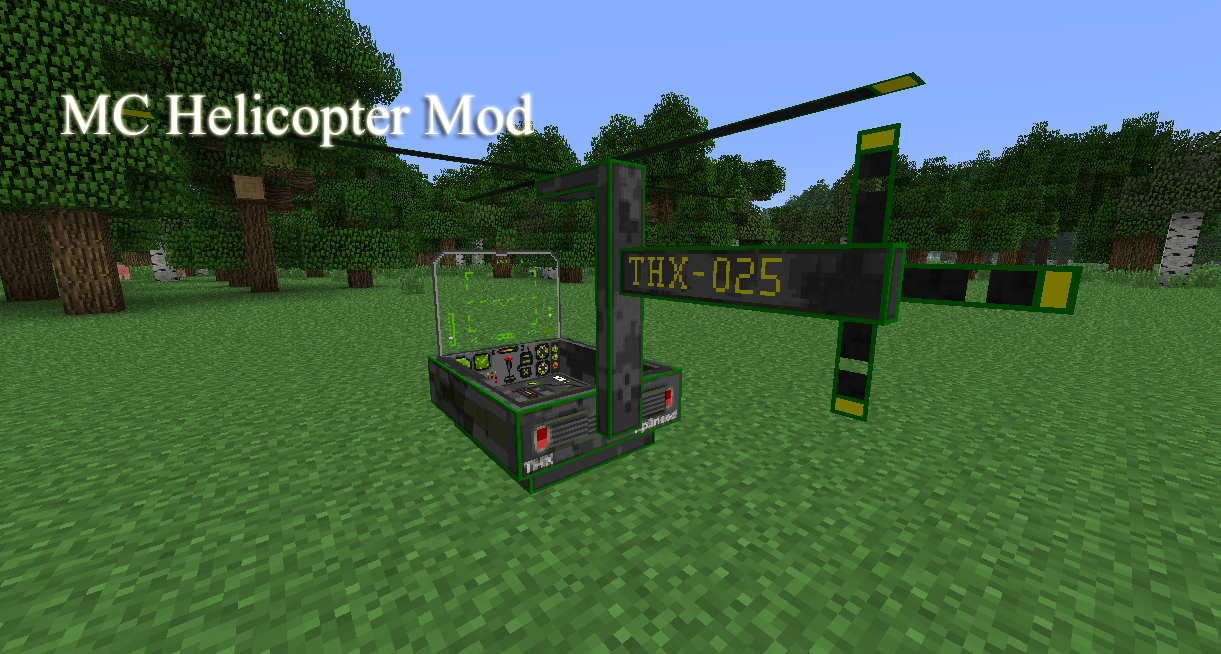 Мод MC Helicopter Mod для Minecraft [1.6.2]