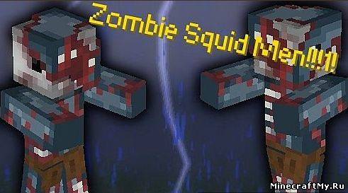 Мод Zombie Squid Men Мод для Minecraft [1.6.2]